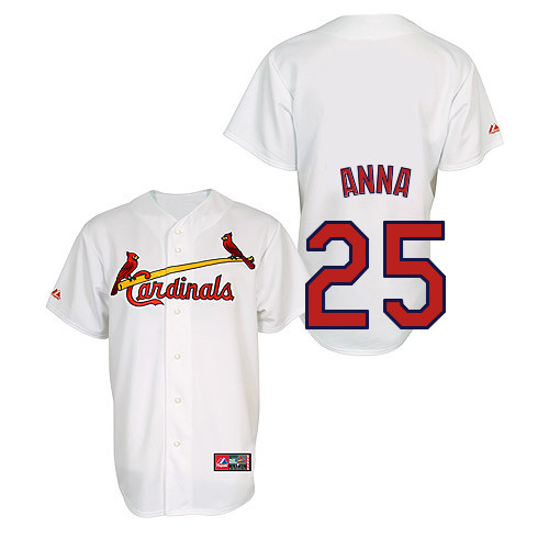 Dean Anna #25 Youth Baseball Jersey-St Louis Cardinals Authentic Home Jersey by Majestic Athletic MLB Jersey